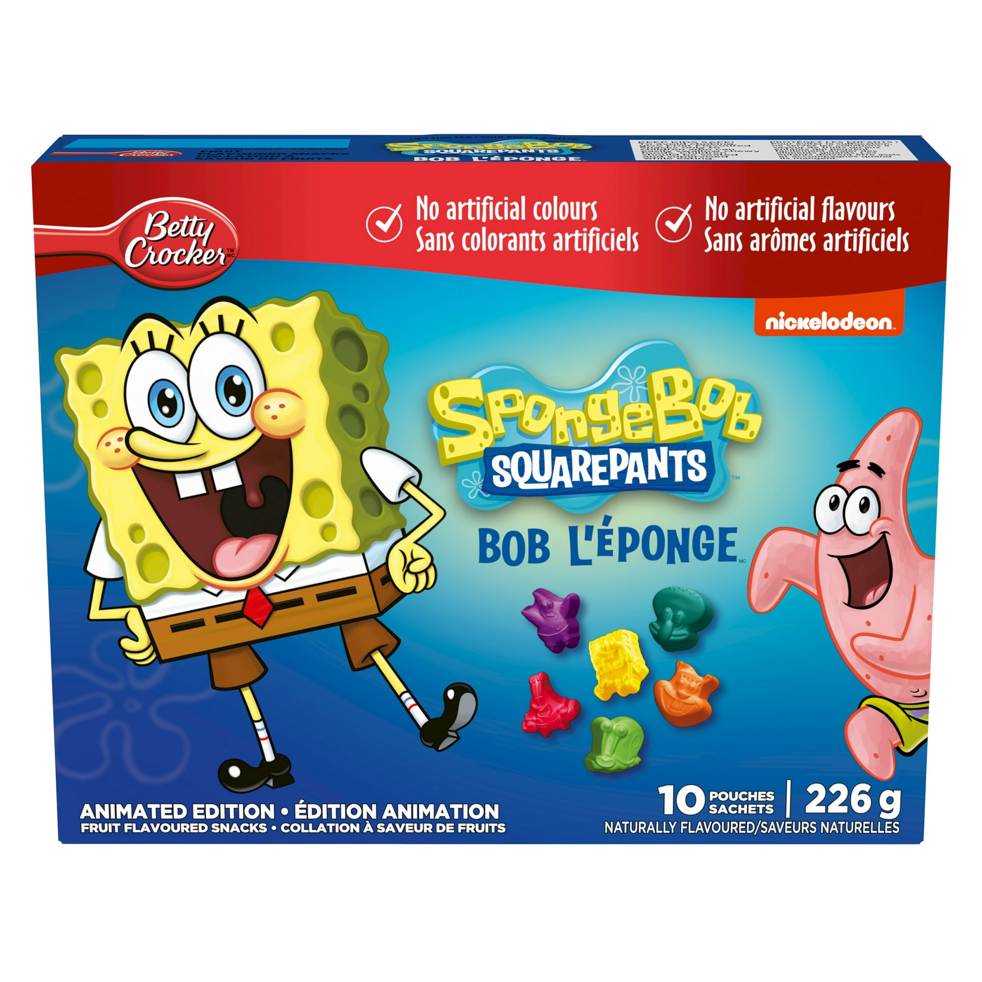 Betty Crocker Gluten Free SpongeBob SquarePants Animated Edition Fruit  Flavoured Snacks | Walmart Canada