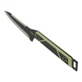 thumbnail image 3 of SOG Terragrip Fixed Blade Knife 6.7" Spine Serrated Drop Point 420 Black Blade TPR Overmold Handle Black/Green, 3 of 4