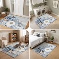 thumbnail image 5 of Coastal Fall Area Rugs 3'x5', Washable Small Throw Rugs for Living Room Bedroom, Thanksgiving Blue Pumpkins Coral Brown Wooden Indoor Outdoor Rug Non-Slip Low Pile Carpet Runner Reversible Floor Mats, 5 of 8