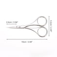 thumbnail image 2 of Unique Bargains 1 Pc Women Bend Scissors Eyebrow Trimmer Scissors For Beauty Parlor Silver Tone Stainless Steel, 2 of 4