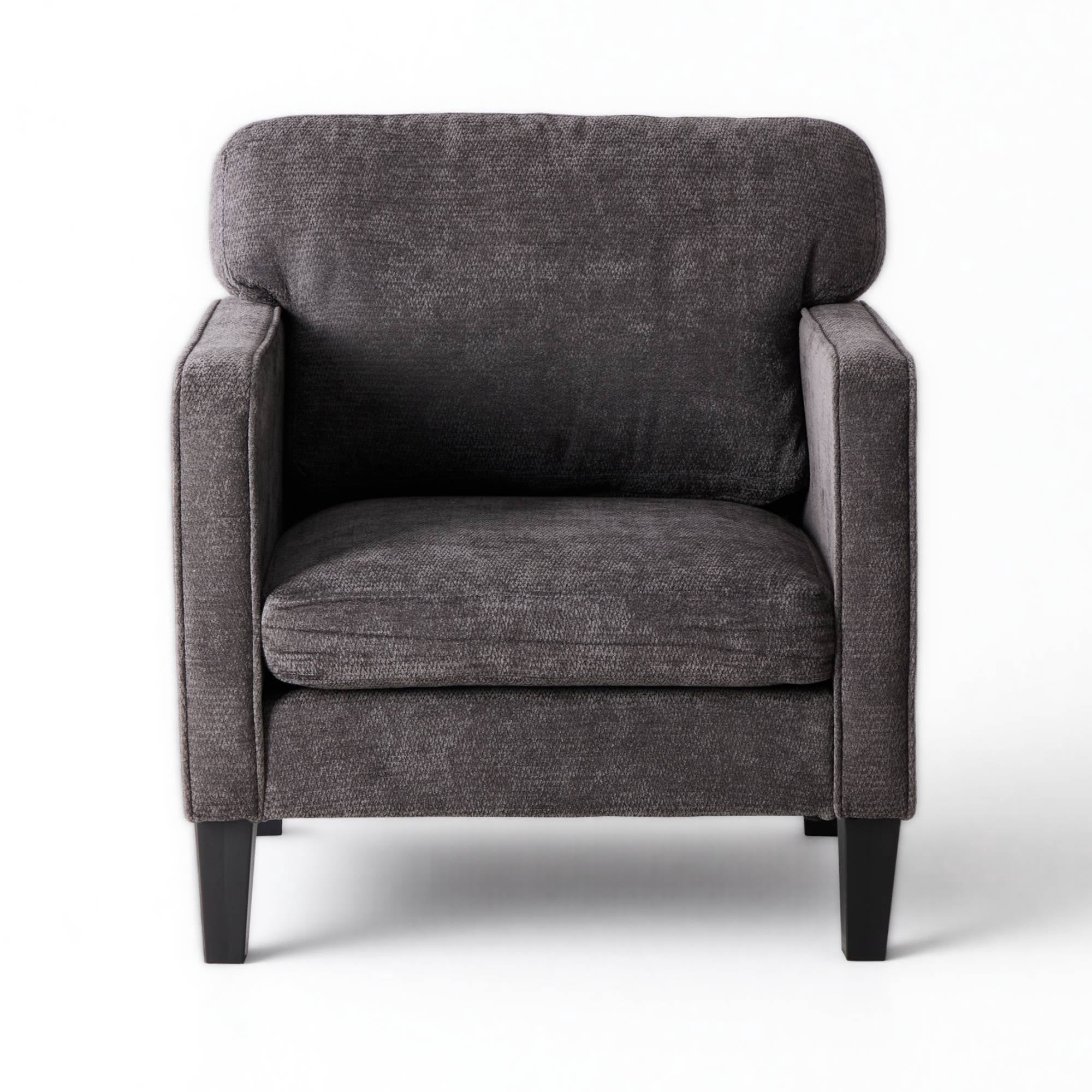Modern Accent Chair Reading Chair with Armrest, Comfy Lounge Chairs Cozy Armchair for Living Room, Grey