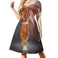 thumbnail image 1 of Vestido de manga corta Cider Red Dragon vestido de verano para mujer vestidos elegantes de tallas grandes vestidos largos para mujer, 1 of 6