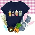 thumbnail image 2 of Patlollav Women Tees Under $10,Womens Loose Shirt Fashion Crewneck Easter Print Short Sleeve T-Shirt Casual Tops, 2 of 6