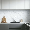 thumbnail image 3 of Faux Marble Panels - 2X4 - Matte - Off-White, Grey, Tan Veins - Covers 31 sqft, 3 of 8