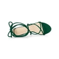 thumbnail image 5 of BLISSFUL STEP Women's Block Heel Sandal Strappy Lace Up Sandals Green 9, 5 of 8