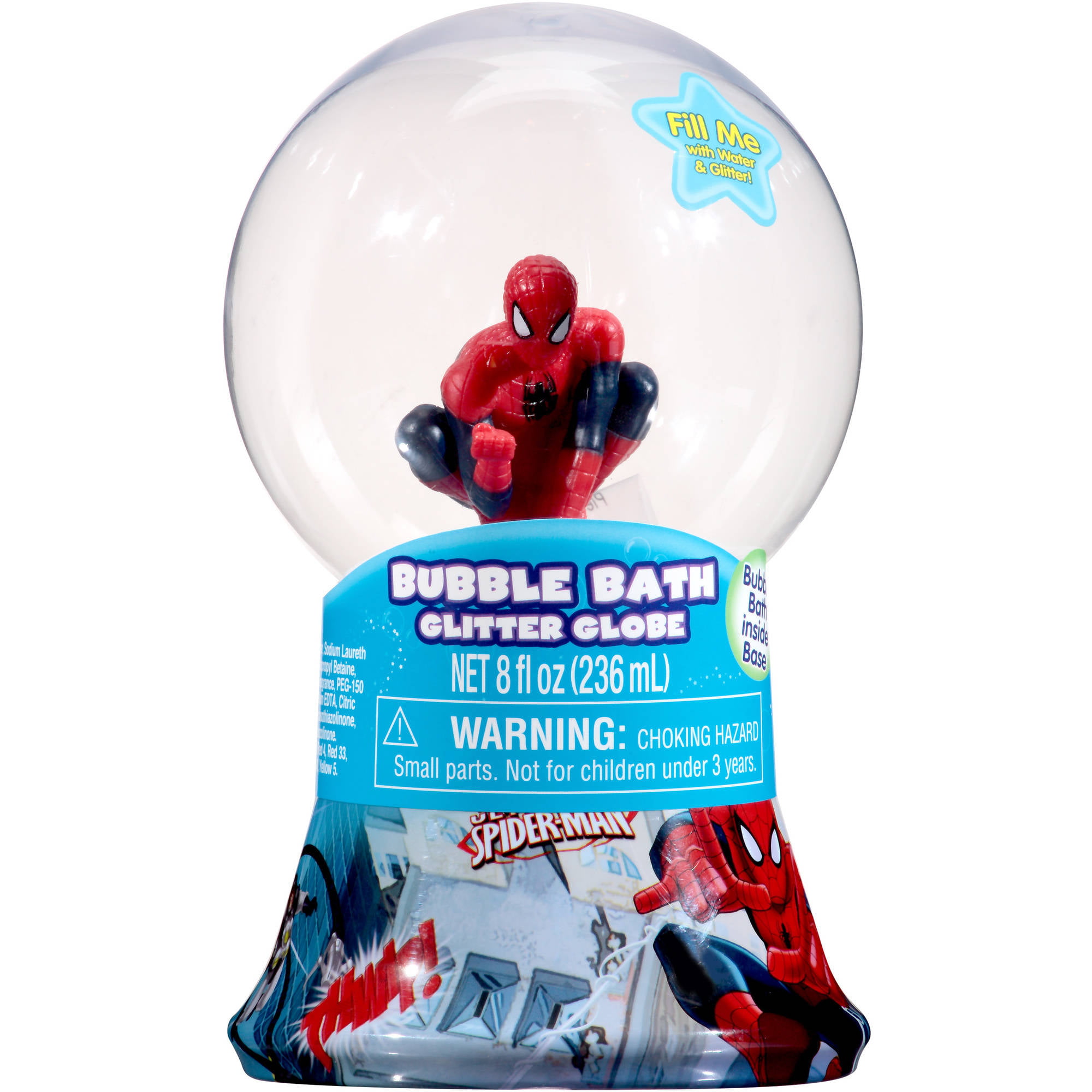 Marvel Ultimate Spider Man Bubble Bath Glitter Globe, 8 fl oz