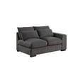 thumbnail image 3 of Devion Furniture Reversible Modular Sectional Fabric Sofa & Chaise With Two Ottoman-Dark Gray, 3 of 10