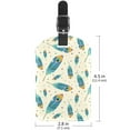 thumbnail image 6 of Square 2Pack PU Leather Peacock Feathers Cruise Luggage Tag with Privacy Cover and Name ID Tag for Travel Handbags Backpacks Luggage Tags, 6 of 6
