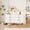 White, variant on 6-Drawer Dresser with Metal Legs, Wide Wood Double Dresser, Anti-Tipping Design, Perfect for Bedroom, Living Room & Hallway, Black