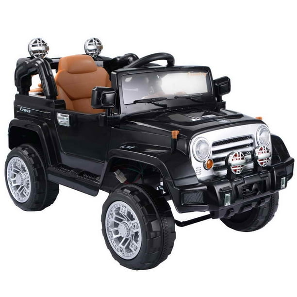 12v Electric Jeep Toy Car Kids Ride On Truck W Rc Remote Control Lights Music Mp3