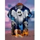 thumbnail image 3 of Camisas hawaianas de manga corta, divertidas camisas de Halloween, camisas de moda para hombres, blusas de playa espeluznantes, ropa para hombres, camisas de un solo pecho, 3 of 5