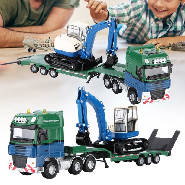 Ingeniería 1:50 Modelo De Excavadora De aleación Para Niños Juguete De Coche De Sendero De Ingeniería Simulado