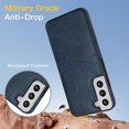 thumbnail image 5 of Allytech Wallet Case for Samsung Galaxy S22 - 2 Card Holder - Military Grade Drop Protection - Ultra Slim & Protective - Premium PU Leather Shockproof Phone Case for Women & Men - Blue, 5 of 7