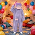 thumbnail image 2 of ZHANGDER Big Mouth Monster Onesie with Comb, Plush Monster Onesie Soft Plush Loungewear No Shoes, 2 of 6