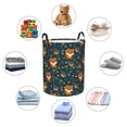thumbnail image 4 of Fotbe Cute plant fox Pattern Laundry Basket with Handles, Waterproof Large Laundry Hamper, Wash Bag for Corner Dorm, Rolling Laundry Basket with Handles-Small, 4 of 6
