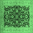 thumbnail image 1 of Ahgly Company Indoor Square Oriental Emerald Green Industrial Area Rugs, 7' Square, 1 of 4