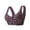 Dark Purple, variant on Comfortable Wireless Bra For Mature Women Front Closure Vest Style Plus Size Soft Cup Bra For Everyday Wear
