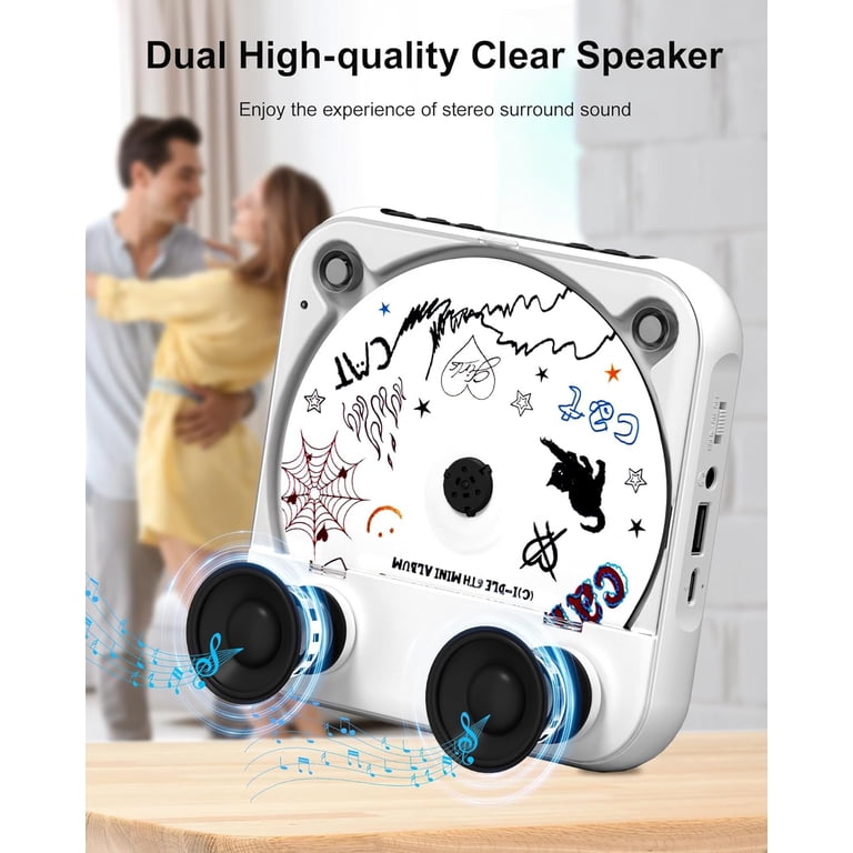 otnbgsr Portable CD Player Bluetooth 2026 Upgrade Rechargeable