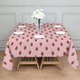 thumbnail image 3 of Red Strawberry Plants Fruit Pink Pattern Square Tablecloth,Waterproof Square Table Cover,Wipeable Spillproof Washable Table Cover for Home Kitchen Party Decor 42"X42"(107x107cm), 3 of 6