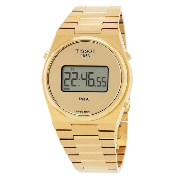 Tissot PRX 39mm Digital Dial Yellow Gold PVD Men's Watch T137.463.33.020.00