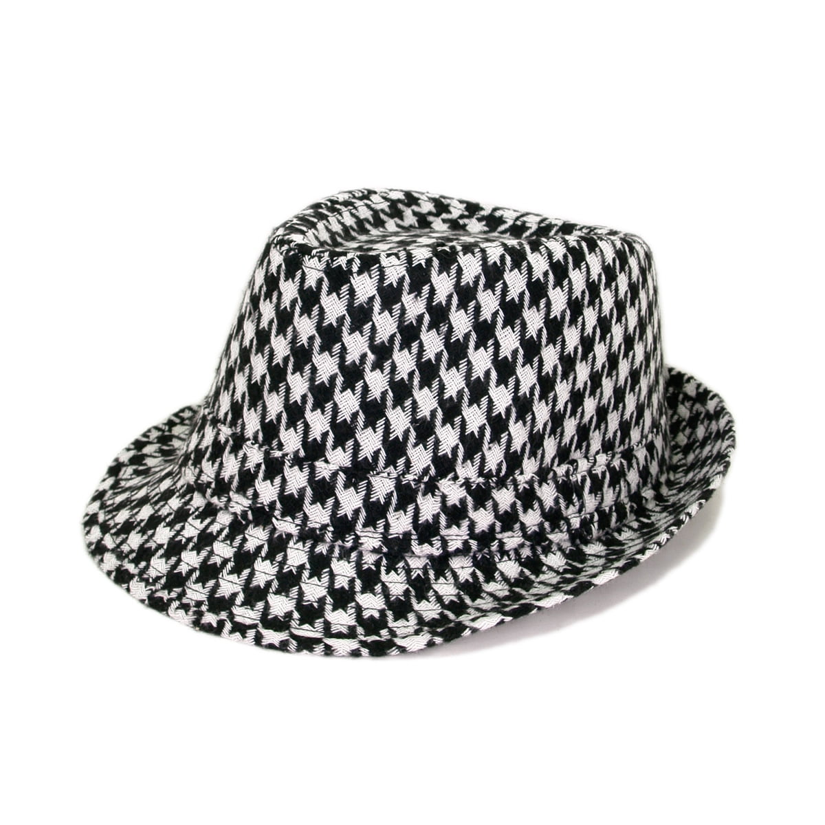 Unisex Classic Houndstooth Fedora Hat 