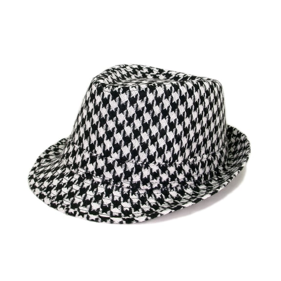 Unisex Classic Houndstooth Fedora Hat