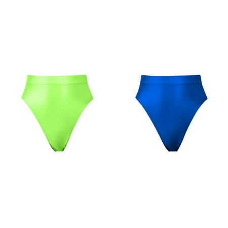 2-Pack Super Thin Shiny Transparent High Waisted Briefs And Smooth Lace Panties Waist Trainer for Women Postpartum Lace Bikini Underwear Women Women s plus Size Underwear High Cut Postpartum