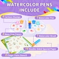 thumbnail image 3 of Mess-Free Magic Painting Set, 8-Color Zero Stain Art Toy with Brush, Pens & Stamps, Educational Coloring Gift for Kids Age 3+, Won't Stain Skin or Furniture, 3 of 8