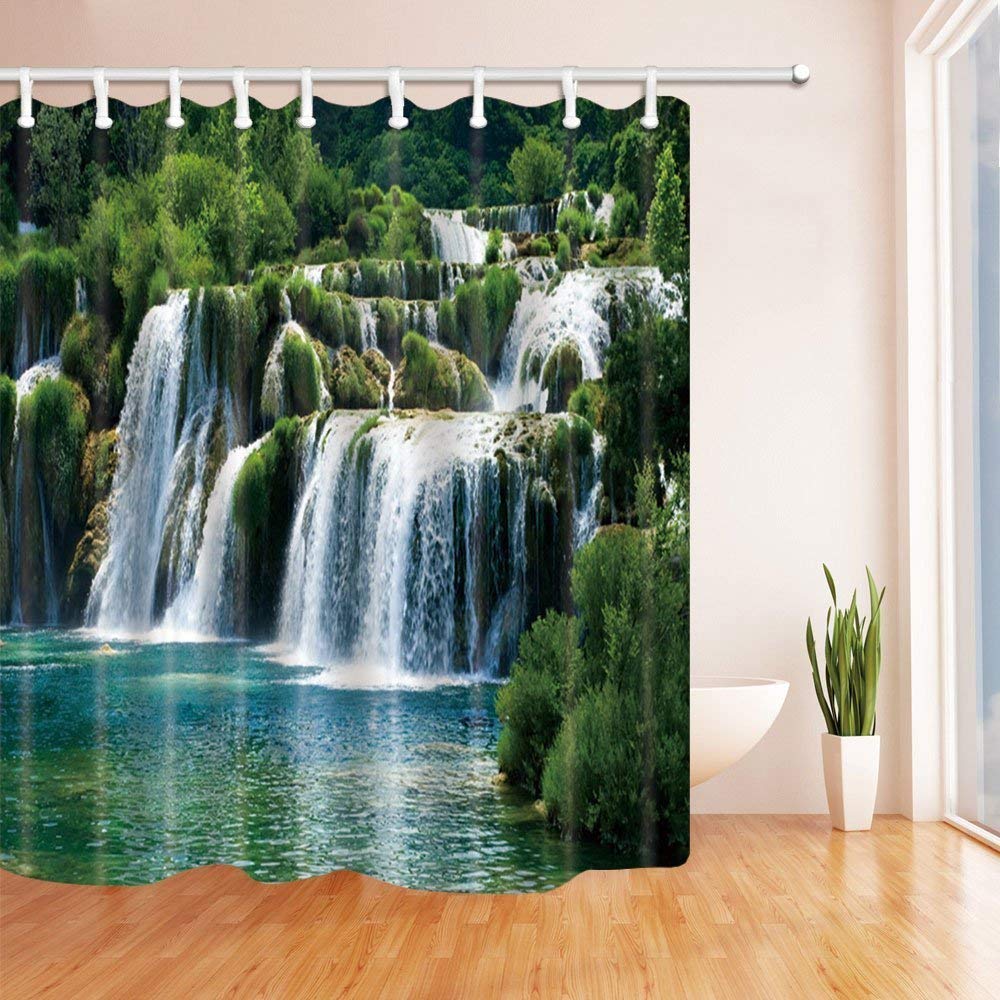 BPBOP 3D Digital Printing Waterfall Decor Waterfall in Tropic