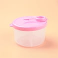 thumbnail image 4 of Milk Powder Dispensers,Formula Dispenser On The Go, Non-Spill Rotating Three-Compartment Formula Container to Go, Milk Powder Snack Container for Travel, Pink, 4 of 5