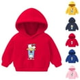thumbnail image 2 of Utoimkio Toddler Kid Boy Girls Long Sleeve Hooded Sweatshirts Cute Print Pullover Top Fall Blouses for Kids, 2 of 3