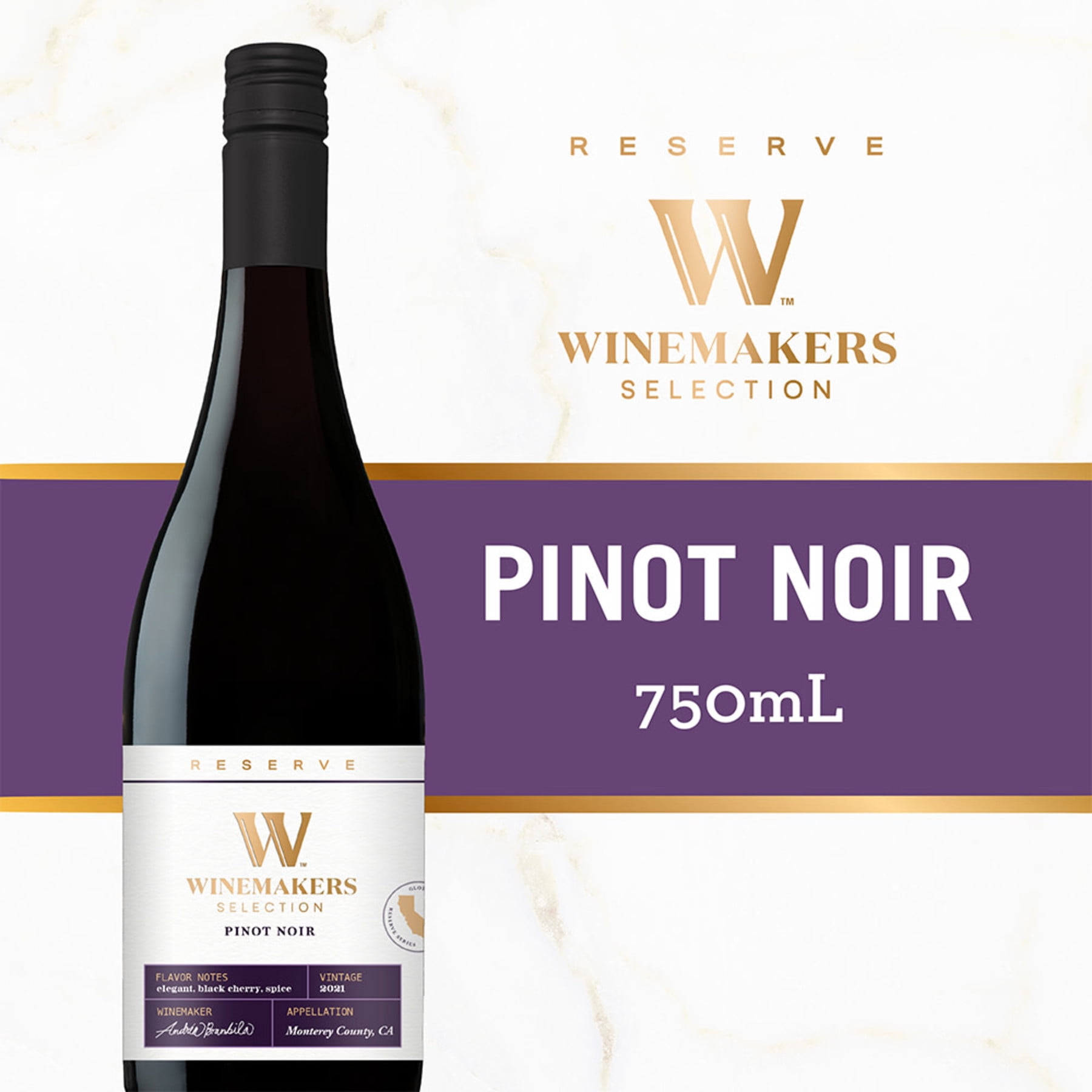 Winemakers Selection Pinot Noir Red Wine, 750ml