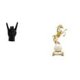 thumbnail image 1 of Figura De Caballo Con Gesto De Roca, Estatua Moderna Con Señal De Mano, Escultura Creativa De Animal Para Apartamento, Dormitorio, Restaurante, Centro De Mesa, Decoración De Sala De Estar, 1 of 8