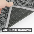 thumbnail image 6 of TickJOY Chenille Bathroom Rug 26"x17" - Non-Slip Machine Washable Bath Mat, Plush Shaggy Bath Rugs for Bathroom Floor, Absorbent Toilet Rug, Soft Grey Bathroom Decor (Grey), 6 of 7