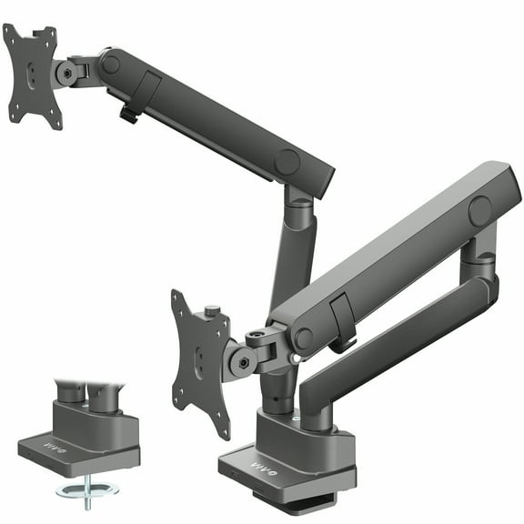VIVO Premium Aluminum Full Motion Dual Monitor Lift Engine Arm Desk Mount Stand