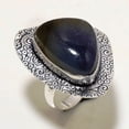 thumbnail image 2 of Blue Fire Labradorite Gemstone Handmade Fashion Ethnic Ring Jewelry 7" SA 118, 2 of 2