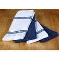 thumbnail image 3 of AMOUR INFINI Terry Kitchen Towels Pack of 4 Highly Absorbent Washable Dish Towels 2 Solid and 2 Stripe Premium Towels Set Kitchen Wash Cloths for Dishes (16x26 Inch - Blue), 3 of 7