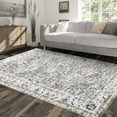 thumbnail image 6 of CAROMIO Washable Boho Rugs Bohemian Rugs Floral Distressed Area Rug Bedroom Large Rug Living Room Dining Room Oriental Carpet, 9' x 12' Gray, 6 of 7