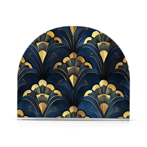 Yayeee Napkin Holder for Table Kitchen Paper Tissue Organization, Blue Art Pattern