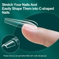 thumbnail image 5 of Transparent French Nail Tips Soft Gel Nail Extensions for Salon Home Nail Art, 5 of 20