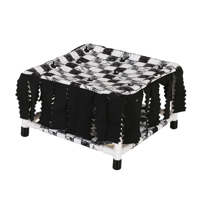 Cama para cobayas Túnel para cobayas Accesorio para jaula de cerdos holandeses Casa de verano para hámster Negro