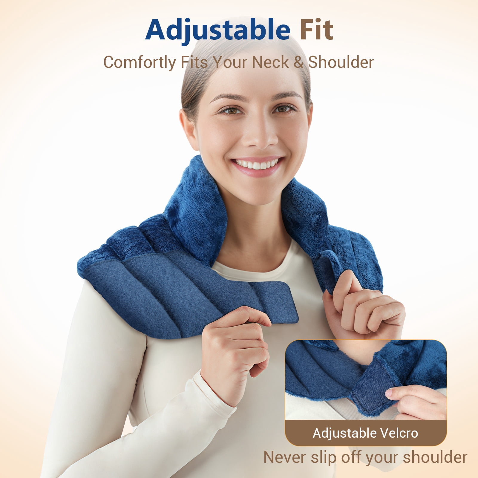 Comfytemp Microwave Heating Pad for Neck & Shoulders, Weighted 2.82 lbs, Moist Heat Therapy for Pain Relief