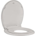 thumbnail image 1 of Bingirl 17-Inch 2-in-1 Dual Seat Biscuit PP Toilet Seat, Round, Soft Close, Quick Install, 1 of 6