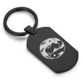 thumbnail image 1 of Stainless Steel Pisces Zodiac (Two Fishes) Dog Tag Keychain Circle Ring, 1 of 2