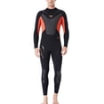 thumbnail image 1 of Naiovety Trajes de neopreno traje de buceo ultrafino de secado rápido para hombres y hombres traje de neopreno pantalones de manga larga protección Deportes acuáticos negro/naranja M Naiovety OD003281-07, 1 of 6
