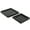 Black Slim Textured Solid Square S/2 10", 8"W, variant on DecMode 10", 8"W Black Marble Slim Textured Tray, 2-Pieces