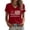 #197Red, variant on 4th of July V Neck Shirts for Women Casual American Flag USA Graphic Patriotic T-Shirt Memorial Tops Party Tee