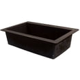 thumbnail image 2 of Transolid Radius 33in x 22in silQ Granite Drop-in Single Bowl Kitchen Sink with 3 CBD Faucet Holes, In Espresso, 2 of 4