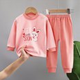 thumbnail image 2 of Gibobby Toddler Boys Pajamas Boys Pajama Sets Cute Pajamas Long Sleeve Comfy Soft 0-12 Months 2t 3t 4t 5t Casual Boys Sleepwear Sets Toddler Boys Clothes,Pink,Size 3-4 Years, 2 of 4
