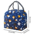 thumbnail image 3 of Oimcto Portable Insulated Lunch Bag Lunch Bag Fast Food Cooler Bag 1Pc B Navy Blue Cat,Lunch Box with Front Pocket Reusable Insulated Bag Women'S Lunch Box Men'S Work Picnic, 3 of 4